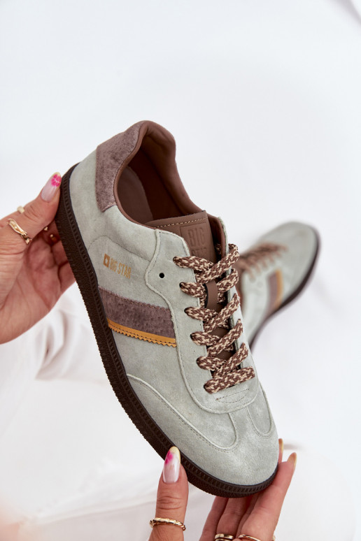 Women's Low Suede Sneakers Big Star SS274678 HI-POLY SYSTEM Mint Women's Low Suede Sneakers Big Star SS274678 HI-POLY SYSTEM Mint