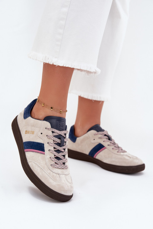 Women's Low Suede Sneakers Big Star SS274679 HI-POLY SYSTEM Gray Women's Low Suede Sneakers Big Star SS274679 HI-POLY SYSTEM Gray
