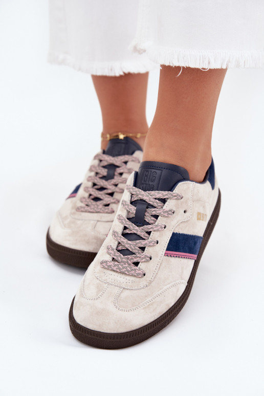 Women's Low Suede Sneakers Big Star SS274679 HI-POLY SYSTEM Gray Women's Low Suede Sneakers Big Star SS274679 HI-POLY SYSTEM Gray