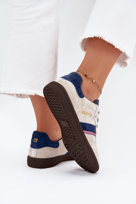 Women's Low Suede Sneakers Big Star SS274679 HI-POLY SYSTEM Gray Women's Low Suede Sneakers Big Star SS274679 HI-POLY SYSTEM Gray