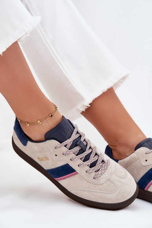 Women's Low Suede Sneakers Big Star SS274679 HI-POLY SYSTEM Gray Women's Low Suede Sneakers Big Star SS274679 HI-POLY SYSTEM Gray