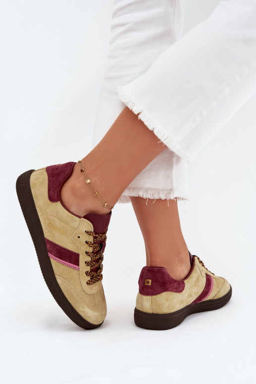 Women Suede Low Sneakers Big Star SS274680 HI-POLY SYSTEM Lime Women Suede Low Sneakers Big Star SS274680 HI-POLY SYSTEM Lime