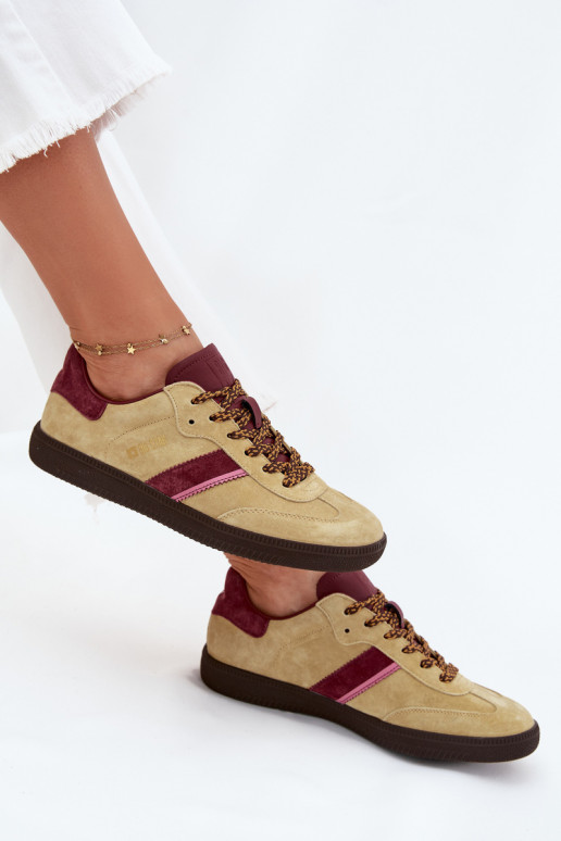 Women Suede Low Sneakers Big Star SS274680 HI-POLY SYSTEM Lime Women Suede Low Sneakers Big Star SS274680 HI-POLY SYSTEM Lime