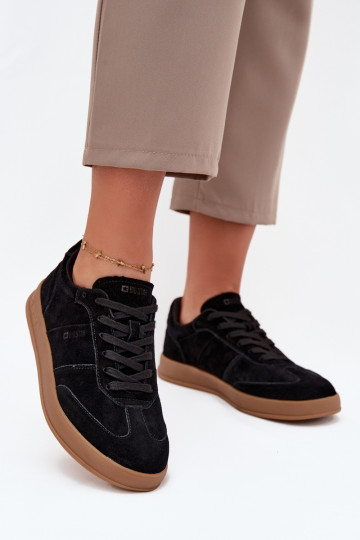 Zamszowe Sneakersy Damskie Big Star SS274673 HI-POLY SYSTEM Czarne 2
