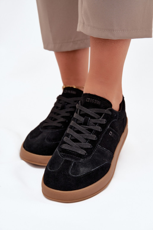 Women's Suede Sneakers Big Star SS274673 HI-POLY SYSTEM Black Women's Suede Sneakers Big Star SS274673 HI-POLY SYSTEM Black