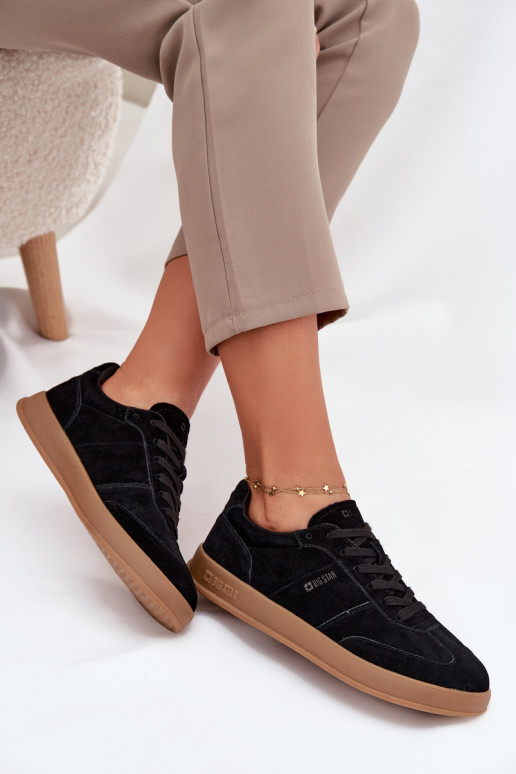Women's Suede Sneakers Big Star SS274673 HI-POLY SYSTEM Black Women's Suede Sneakers Big Star SS274673 HI-POLY SYSTEM Black