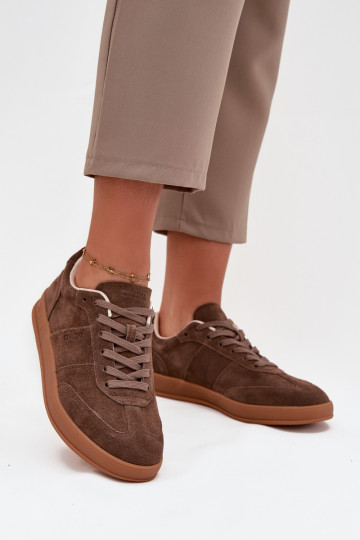 Zamszowe Sneakersy Damskie Big Star SS274676 HI-POLY SYSTEM Brązowe 2