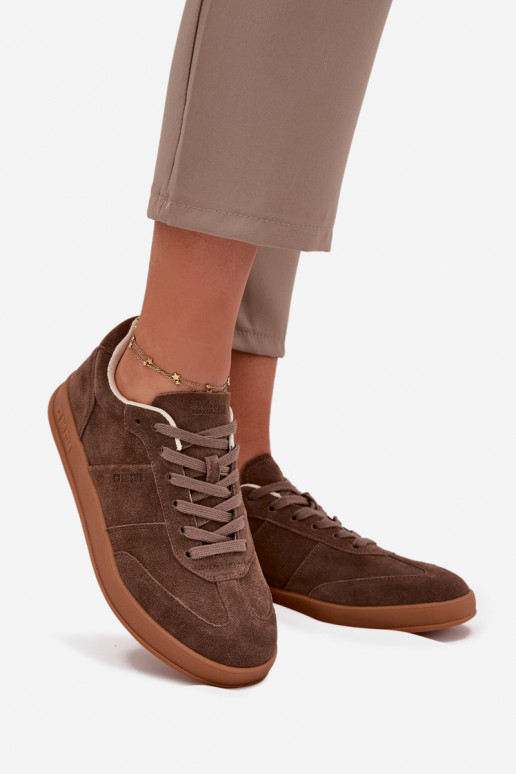 Women Suede Sneakers Big Star SS274676 HI-POLY SYSTEM Brown Women Suede Sneakers Big Star SS274676 HI-POLY SYSTEM Brown