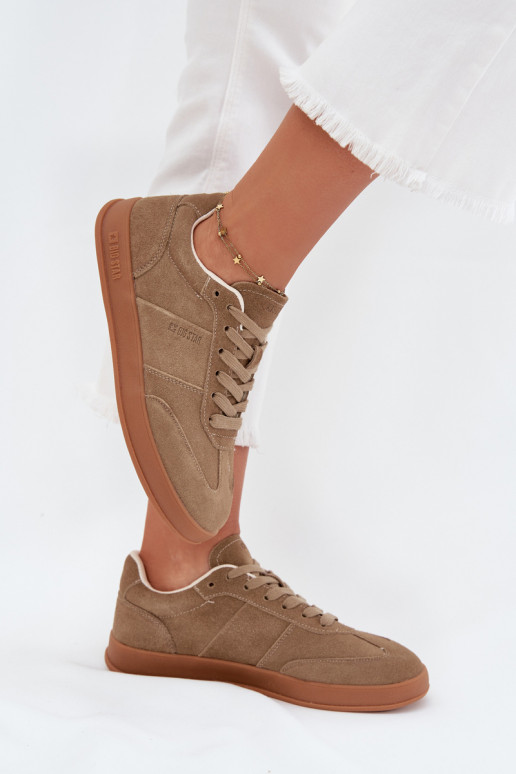 Women's Suede Sneakers Big Star SS274675 HI-POLY SYSTEM Beige