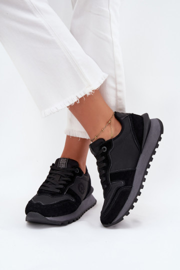 Leather Women's Sneakers Big Star OO274529 HI-POLY SYSTEM Black 2