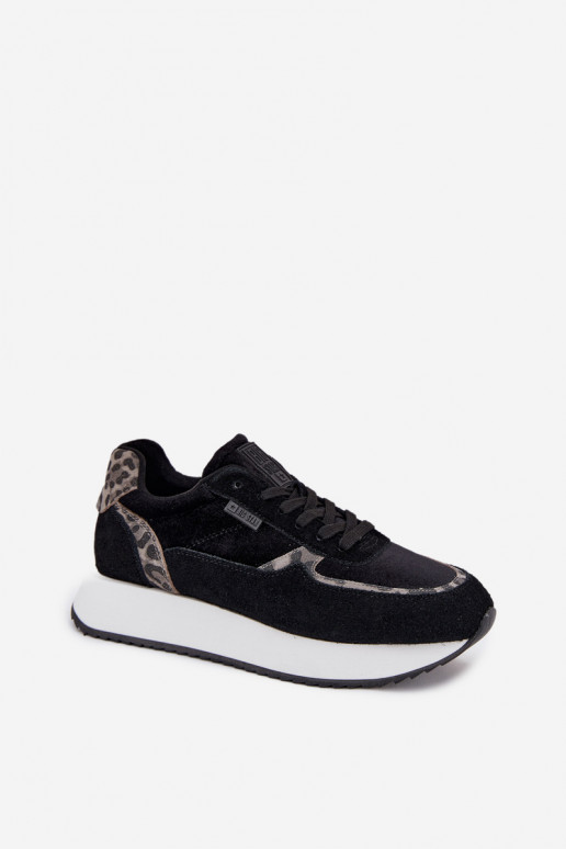 Women's Suede Sneakers Big Star OO274A312 HI-POLY SYSTEM Black Panther Women's Suede Sneakers Big Star OO274A312 HI-POLY SYSTEM Black Panther