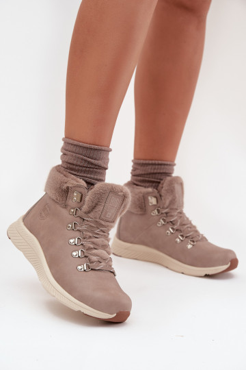 Womens Boots With Fur Big Star MM274487 Gray