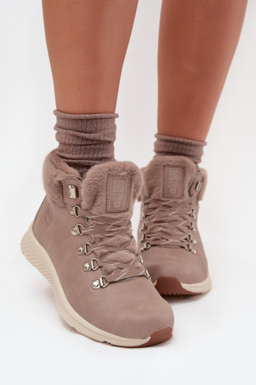 Womens Boots With Fur Big Star MM274487 Gray 2