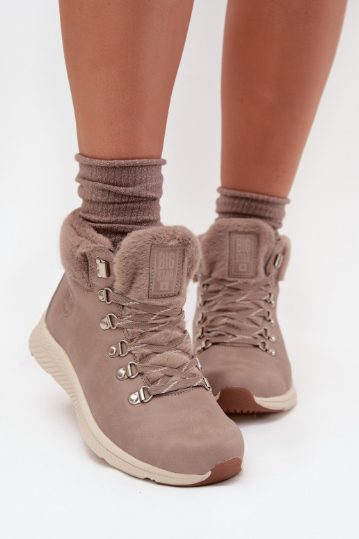 Womens Boots With Fur Big Star MM274487 Gray Womens Boots With Fur Big Star MM274487 Gray