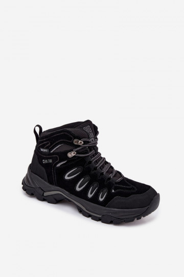 Men's Leather Hiking Shoes Big Star OO17433 HI-POLY SYSTEM Black