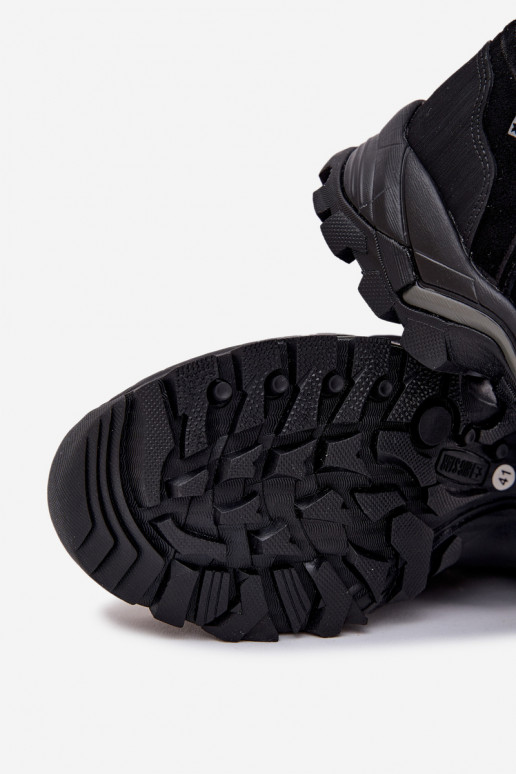 Men's Leather Hiking Shoes Big Star OO17433 HI-POLY SYSTEM Black Men's Leather Hiking Shoes Big Star OO17433 HI-POLY SYSTEM Black