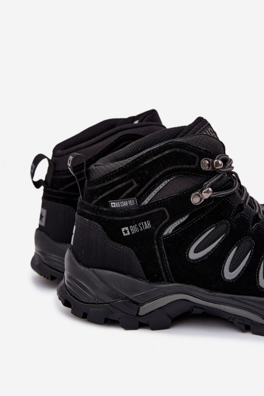 Skórzane Buty Trekkingowe Męskie Big Star OO17433 HI-POLY SYSTEM Czarne