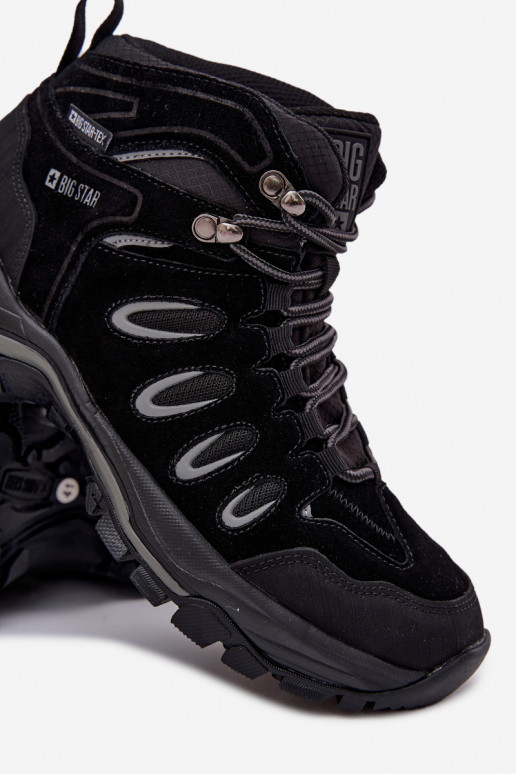 Skórzane Buty Trekkingowe Męskie Big Star OO17433 HI-POLY SYSTEM Czarne