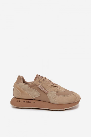 Leather Men's Sneakers Big Star OO174298 Hi-Poly System Beige 2