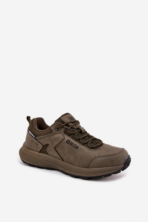Men's Trekking Sports Shoes Big Star OO174367 HI-POLY SYSTEM Khaki Men's Trekking Sports Shoes Big Star OO174367 HI-POLY SYSTEM Khaki