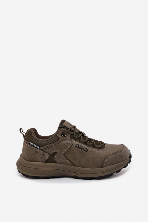 Men's Trekking Sports Shoes Big Star OO174367 HI-POLY SYSTEM Khaki Men's Trekking Sports Shoes Big Star OO174367 HI-POLY SYSTEM Khaki