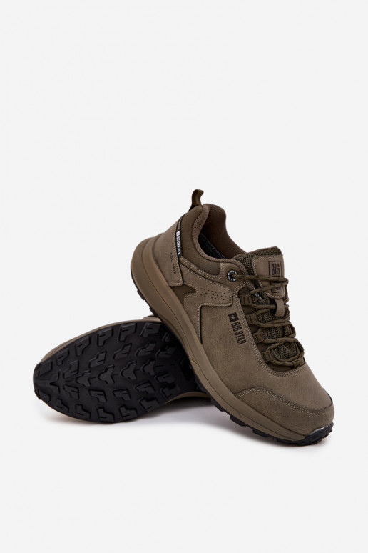 Men's Trekking Sports Shoes Big Star OO174367 HI-POLY SYSTEM Khaki Men's Trekking Sports Shoes Big Star OO174367 HI-POLY SYSTEM Khaki