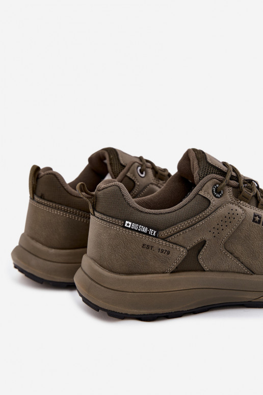 Men's Trekking Sports Shoes Big Star OO174367 HI-POLY SYSTEM Khaki Men's Trekking Sports Shoes Big Star OO174367 HI-POLY SYSTEM Khaki
