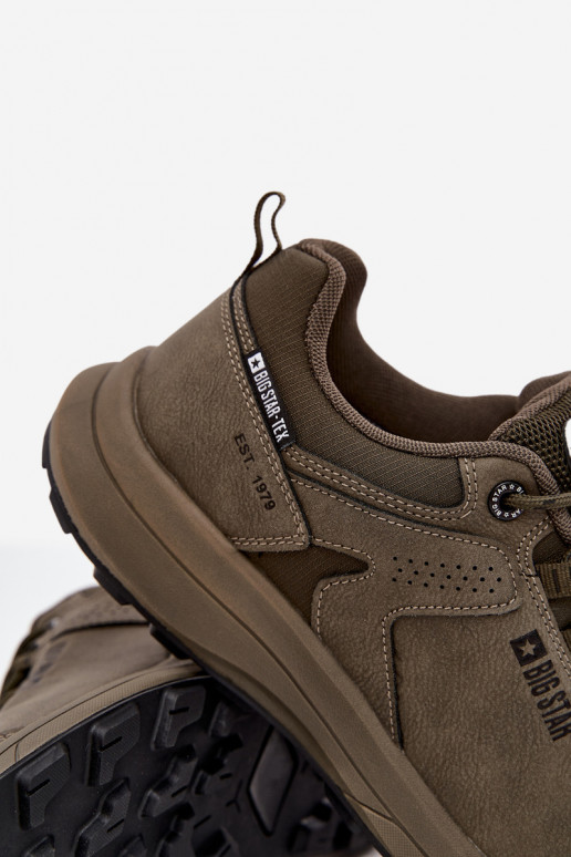 Men's Trekking Sports Shoes Big Star OO174367 HI-POLY SYSTEM Khaki Men's Trekking Sports Shoes Big Star OO174367 HI-POLY SYSTEM Khaki