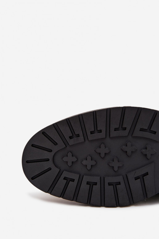 Leather Insulated Men's Ankle Boots With Zipper Big Star OO174148 Black