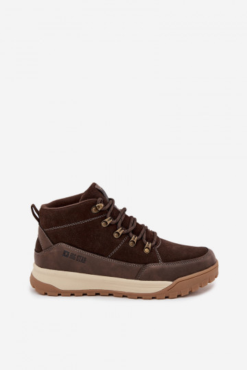 Zamszowe Buty Trekkingowe Męskie Big Star SS174263 Brązowe 2