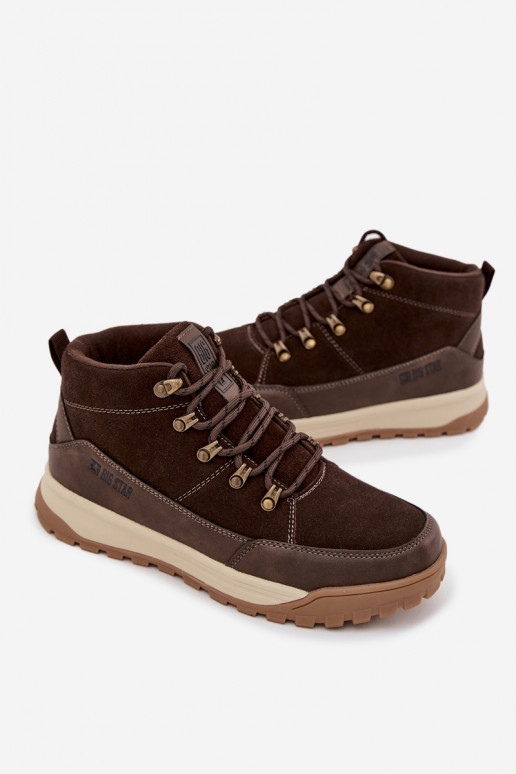 Suede Men's Hiking Shoes Big Star SS174263 Brown Suede Men's Hiking Shoes Big Star SS174263 Brown
