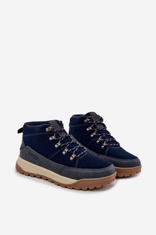 Suede Men's Hiking Shoes Big Star SS174264 Navy Suede Men's Hiking Shoes Big Star SS174264 Navy