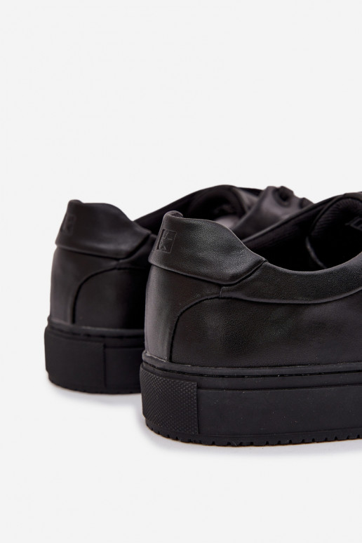 Skórzane Trampki Sneakersy Męskie Big Star SS174121 Czarne