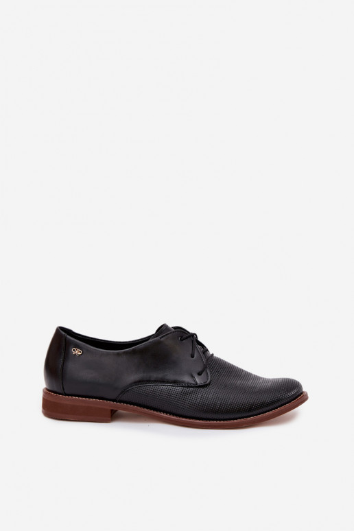 Women's Leather Elegant Lace-up Shoes Zazoo 4238 Black Women's Leather Elegant Lace-up Shoes Zazoo 4238 Black