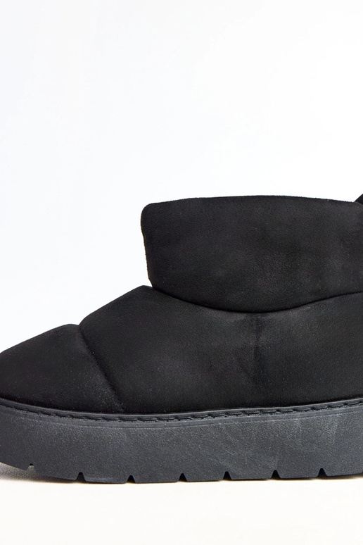 Czarne ocieplane śniegowce na...