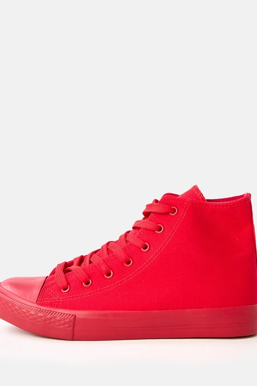 Czerwone męskie trampki za kostkę Caio