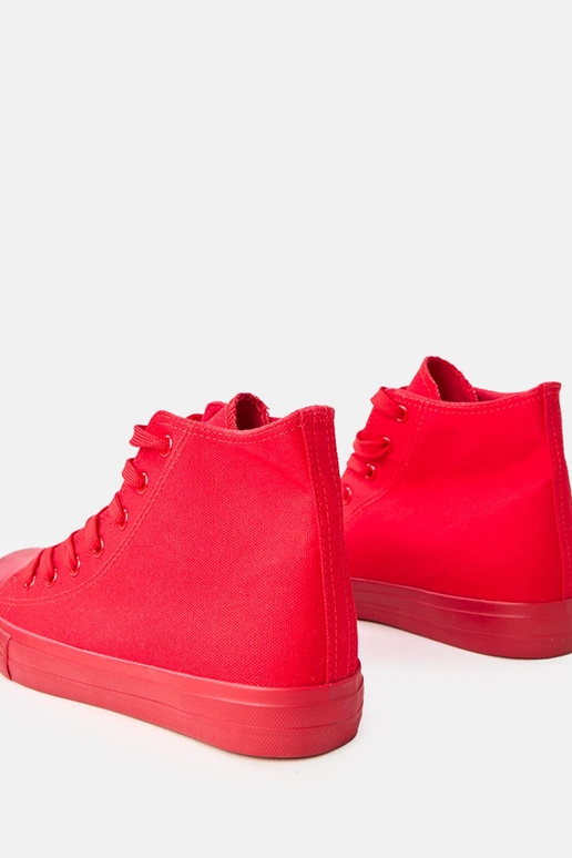 Czerwone męskie trampki za kostkę Caio