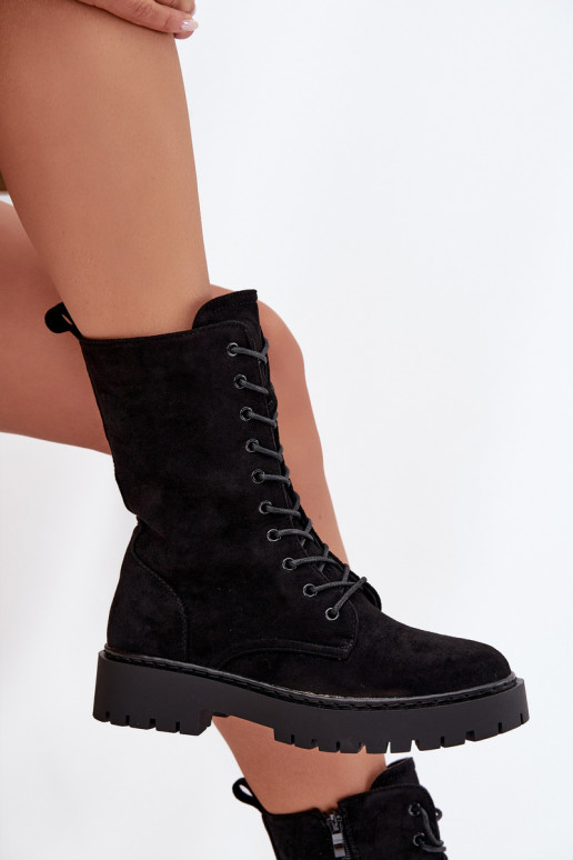 Women's Workery Boots Lined Black Marvielle Women's Workery Boots Lined Black Marvielle