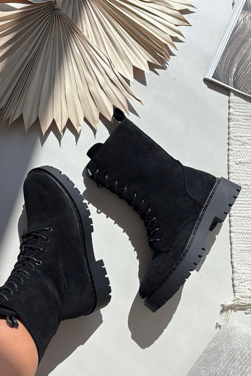 Women's Workery Boots Lined Black Marvielle Women's Workery Boots Lined Black Marvielle