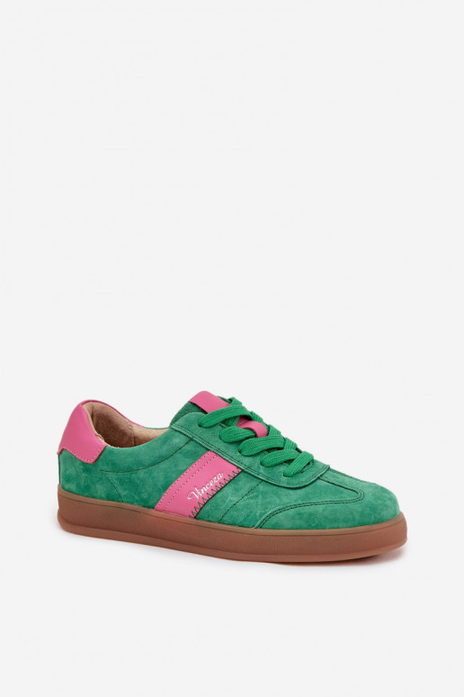 Zamszowe Sneakersy Damskie Vinceza 79576 Zielone Zamszowe Sneakersy Damskie Vinceza 79576 Zielone