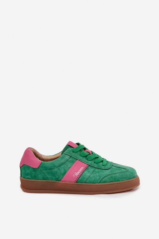 Zamszowe Sneakersy Damskie Vinceza 79576 Zielone Zamszowe Sneakersy Damskie Vinceza 79576 Zielone