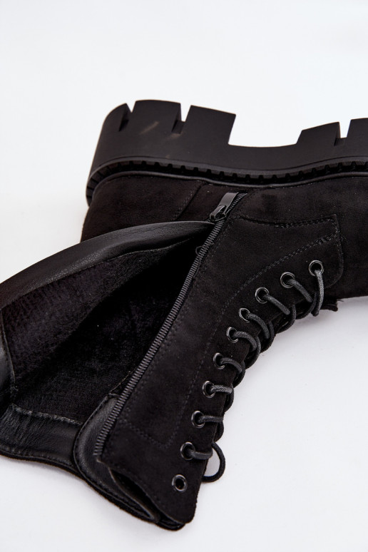 Insulated work boots women's with decoration black Melisse