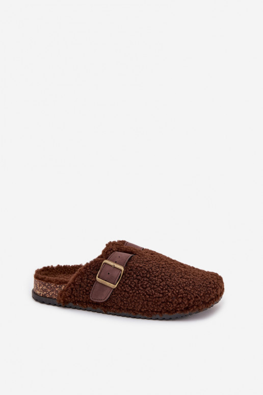 Women's slippers with fleece type lamb Brown Lorivine Women's slippers with fleece type lamb Brown Lorivine