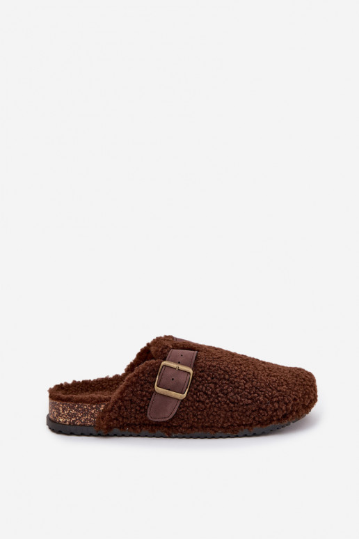 Women's slippers with fleece type lamb Brown Lorivine Women's slippers with fleece type lamb Brown Lorivine