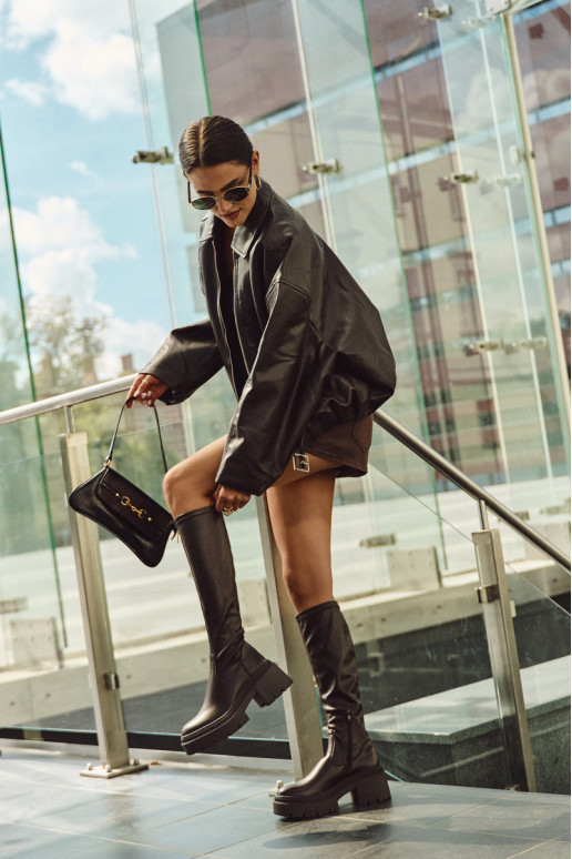 Women's Boots with Thick Heel and Platform Slip-On Brown Florinne Women's Boots with Thick Heel and Platform Slip-On Brown Florinne