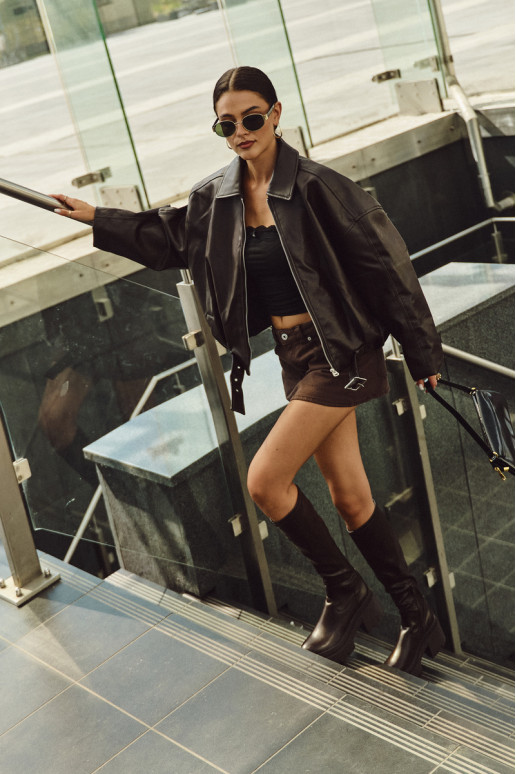 Women's Boots with Thick Heel and Platform Slip-On Brown Florinne Women's Boots with Thick Heel and Platform Slip-On Brown Florinne