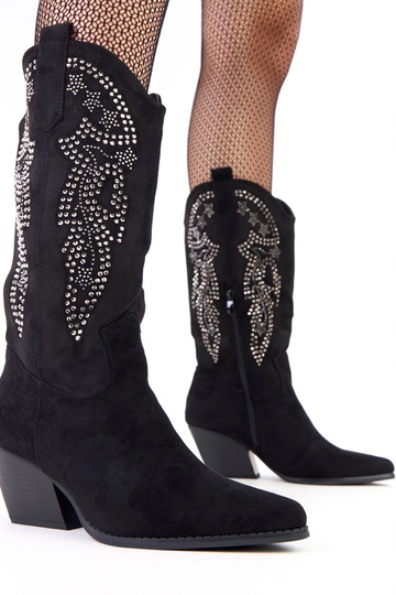 Czarne kowbojki na niskim... 2