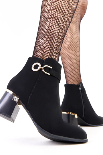 Czarne eleganckie botki z... 2