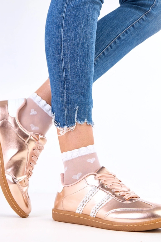 Szampańskie sneakersy damskie z...