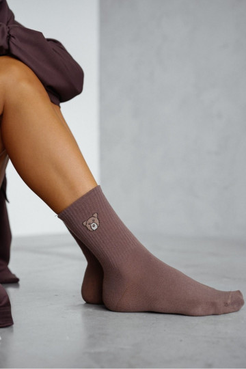 Women's Socks Bear Brown